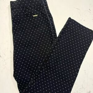 Anne Klein Ponte Black Pants w/White Dots Sz 4